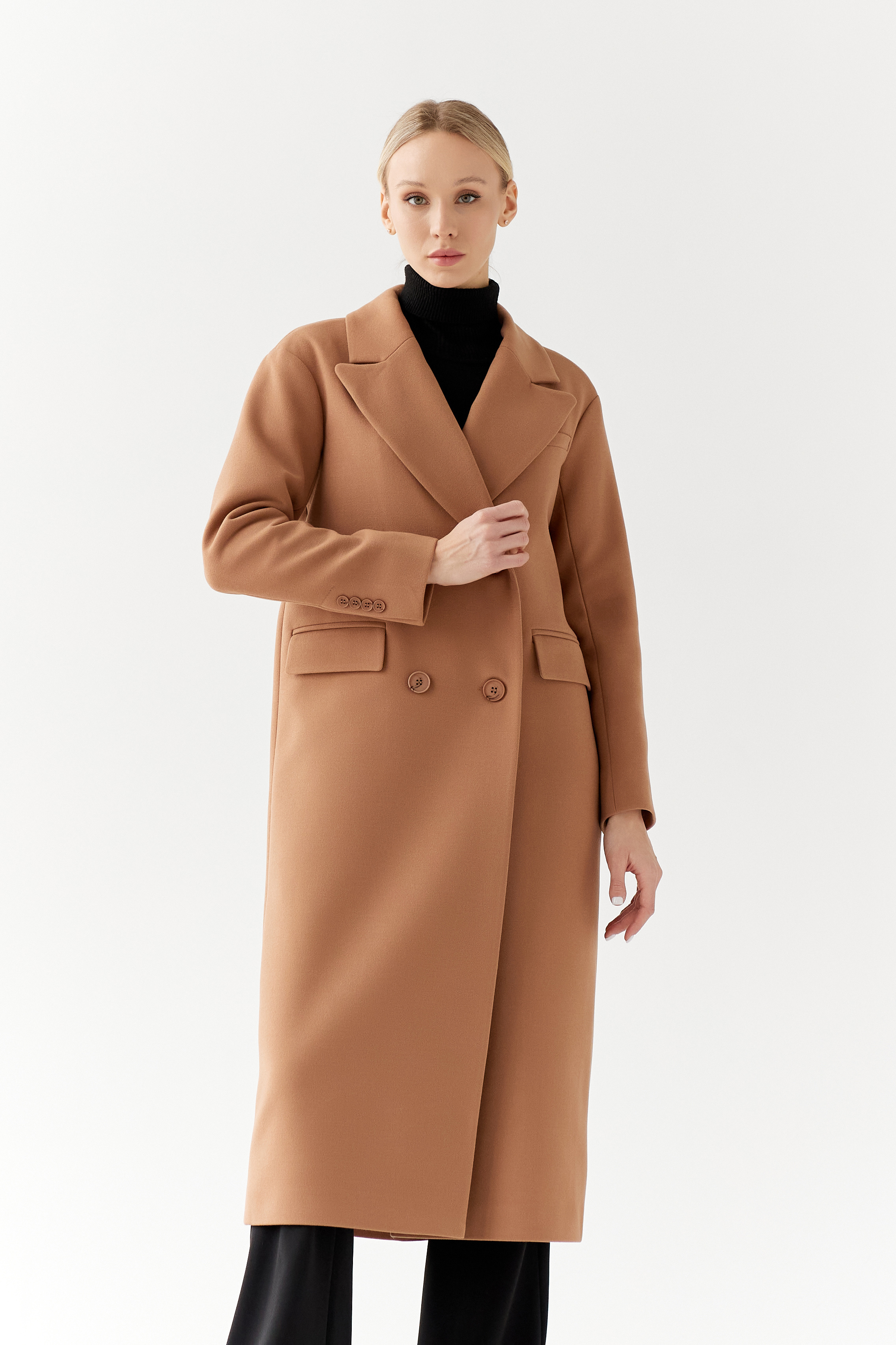 Пальто женское демисезонное 24102 (кэмел) Пальто женское демисезонное 24102 (кэмел)